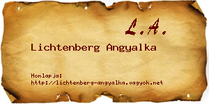 Lichtenberg Angyalka névjegykártya